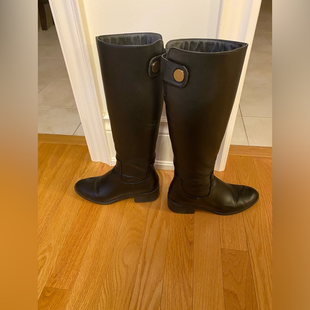 Black knee high boots